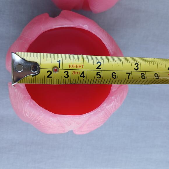 Set of 2 Pink Tulip Flameless Candles 2 AA batteries not included wax flicker - Picture 12 of 14